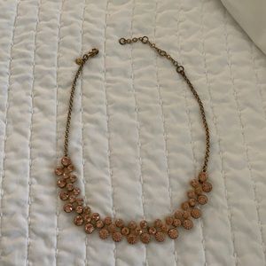 Rose Gold Rhinestone J. Crew Statement Necklace